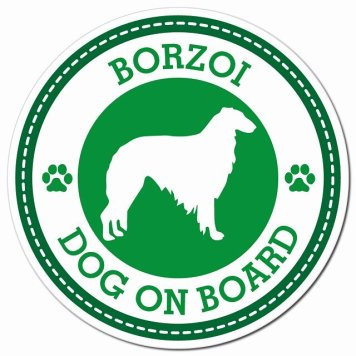 BORZOI ボルゾイ グリーン 肉球 カーサイン 車 マグネットステッカー 犬 マグネット 強力 直径13cm 丸型 おしゃれ かわいい ドラレコステッカー 安全対策 危険運転 煽り運転 アニマル 動物 犬種別 屋外 防水 屋内 肉球マーク