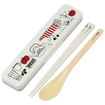 リサ・ラーソン/キッチン 抗菌音のならないコンビセット 箸18cm スケーター ※送料無料(ポスト投函)