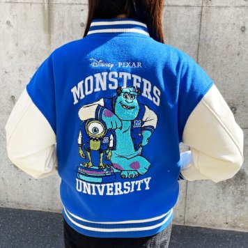 ディズニー モンスターズインク スクールオブモンスター スタジャン L アパレル ユニセックス スカジャン キャラジャン