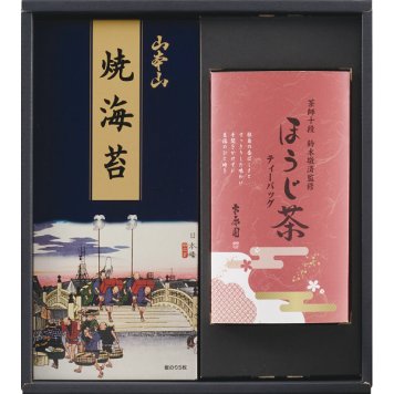 和み抄 山本山焼海苔＆茶師十段鈴木敬済監修ティーバッグ詰合せ [26-7590-017] YCR-COT ほうじ茶 詰め合わせ 老舗 海苔 お茶 のり ギフト 贈り物 お祝い 内祝い お返し