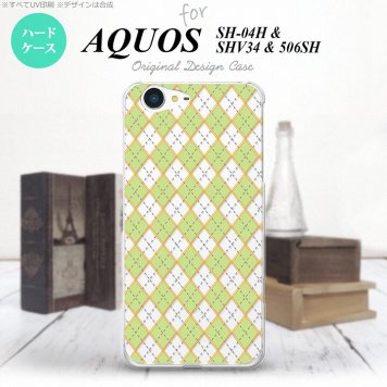 【SH04H】【スマホケース/スマホカバー】【アクオス ゼータ】SH04H スマホケース AQUOS ZETA SH04H カバー アクオス ゼータ アーガイル クリア×緑 nk-sh04h-1408【メール便送料無料】
