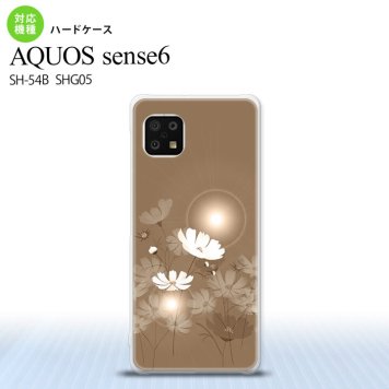 SH-54B SHG05 AQUOS sense6 スマホケース ハードケース コスモス ベージュ メンズ レディース nk-sens6-605