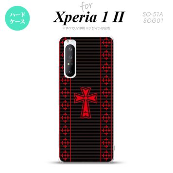 Xperia 1 II 5G スマホケース 背面カバー ストラップホール有り ハードケース ゴシック 黒 赤 ストラップホール おしゃれ かわいい かっこいい メンズ レディース nk-xp12-1010