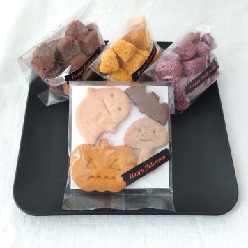 ハロウィンボックス ハロウィン クッキー ラスク 焼き菓子 詰め合わせ かぼちゃ むらさきいも ココア ミントショコラ まいたけ 個包装 お配り 子供会 パーティー プレゼント
