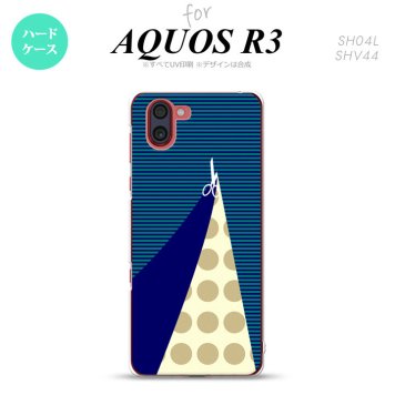 SH-04L SHV44 R3 AQUOS R3 スマホケース カバー はさみ 紺 nk-r3-1347
