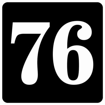 番号シール ナンバー シール 27x27cm ブラック 数字 76 案内板 野球 スポーツ 道具 イベント会場 会議室 部屋番号 店舗 レストラン 飲食店 ショップ ストア 席番号 テーブル