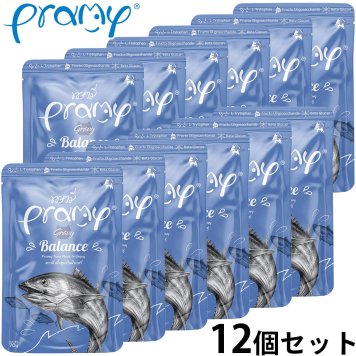 プラミー Pramy キャットフード ウェットフード ツナグレイビー バランス 70g×12個セット 無添加 グレインフリー 穀物不使用 パウチ 一般食