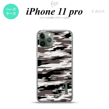 iPhone11Pro iPhone11 Pro スマホケース ハードケース タイガー 迷彩 A グレー +アルファベット メンズ レディース nk-i11p-1160i