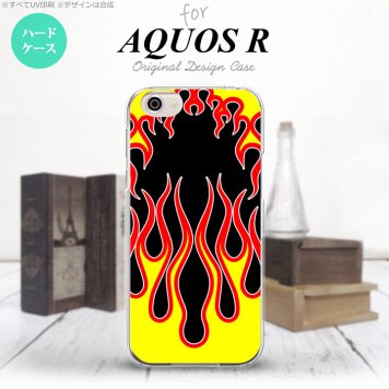 【SH03J】【スマホケース/スマホカバー】【アクオス R】SH03J スマホケース AQUOS R SH-03J カバー アクオス R ファイヤー 黒×黄 nk-sh03j-1301【メール便送料無料】