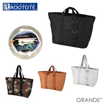 ルートート トートバッグ ROOTOTE 1854 グランデ GRANDE コーテッドクロス-B レディース メンズ 大容量 a4 横 おしゃれ かわいい シンプル 通勤 通学 無地 総柄