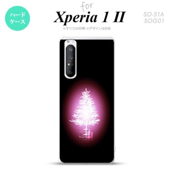 Xperia 1 II 5G スマホケース 背面カバー ストラップホール有り ハードケース ツリー ピンク ストラップホール おしゃれ かわいい かっこいい メンズ レディース nk-xp12-627
