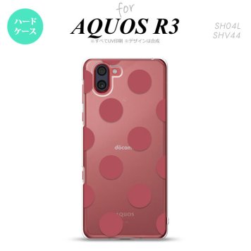 SH-04L SHV44 R3 AQUOS R3 スマホケース カバー ドット 水玉 A スモーク ピンク nk-r3-009