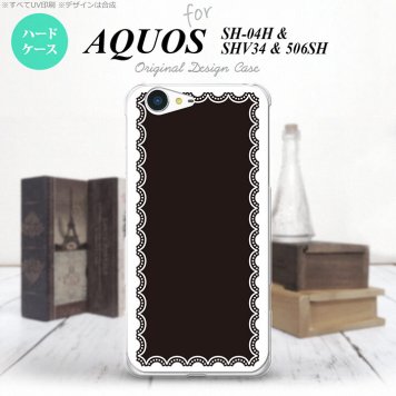 【SH04H】【スマホケース/スマホカバー】【アクオス ゼータ】SH04H スマホケース AQUOS ZETA SH04H カバー アクオス ゼータ レース柄（A） 白×黒 nk-sh04h-363【メール便送料無料】