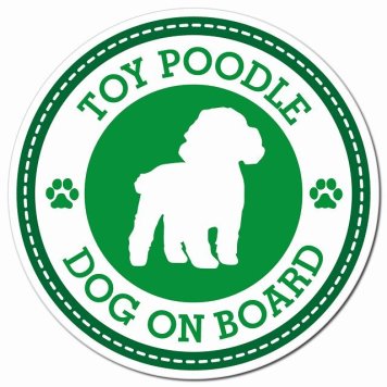 TOY POODLE トイプードル グリーン 肉球 カーサイン 車 マグネットステッカー 犬 マグネット 強力 直径13cm 丸型 おしゃれ かわいい ドラレコステッカー 安全対策 危険運転 煽り運転 アニマル 動物 犬種別 屋外 防水 屋内 肉球マーク
