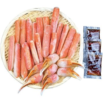 夏の贈り物お中元 本ずわいのかにしゃぶセット 小樽海洋水産 生ずわいがに棒肉（ロシアまたはカナダ産）400g・生ずわいがに爪肉（ロシアまたはカナダ産）200g、たれ（25g）×3