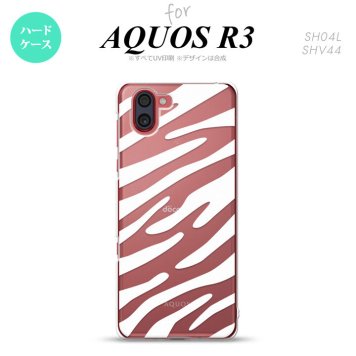 SH-04L SHV44 R3 AQUOS R3 スマホケース カバー ゼブラ 白 nk-r3-024
