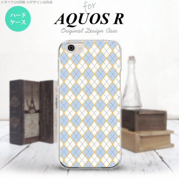 【SH03J】【スマホケース/スマホカバー】【アクオス R】SH03J スマホケース AQUOS R SH-03J カバー アクオス R アーガイル 青×グレー nk-sh03j-1413【メール便送料無料】