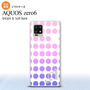 SHG04 SHG04 ZERO6 AQUOS zero6 スマホケース ソフトケース 水玉 ピンク +アルファベット メンズ レディース nk-zero6-tp1374i