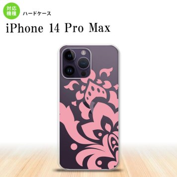iPhone14 ProMax iPhone14 Pro Max スマホケース 背面ケース ハードケース ダマスク C ピンク 2022年 9月発売 nk-i14pm-1028