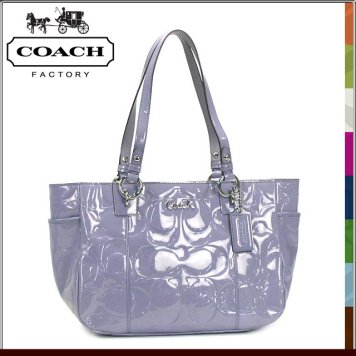 コーチ COACH トートバッグ ギャラリー エンボスド パテント F17728 SV/LL ショルダーバッグ バッグ COACHアウトレット 【新品・未使用】