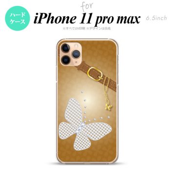 iPhone11ProMax iPhone11pro max スマホケース ハードケース バタフライ 蝶 F 茶 メンズ レディース nk-i11pm-325