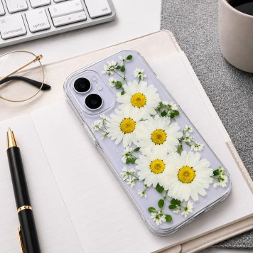 【ほぼ全機種対応スマホケース❁】押し花スマホケース NO.514（ホワイト）（着日指定不可） 押し花＆レジン iPhone/Xperia/AQUOS/Galaxy他
