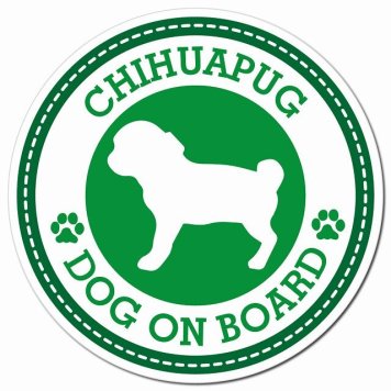 CHIHUAPUG チワパグ グリーン 肉球 カーサイン 車 マグネットステッカー 犬 マグネット 強力 直径13cm 丸型 おしゃれ かわいい ドラレコステッカー 安全対策 危険運転 煽り運転 アニマル 動物 犬種別 屋外 防水 屋内 肉球マーク