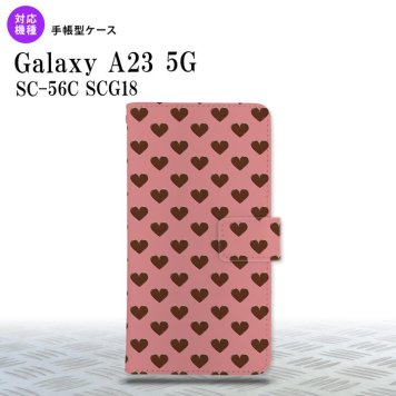Galaxy A23 GalaxyA23 手帳型スマホケース カバー ハート ピンク 2022年 10月発売 nk-004s-a23-dr173