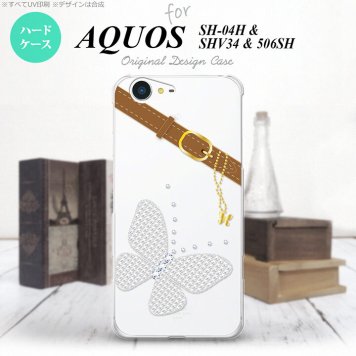 【SH04H】【スマホケース/スマホカバー】【アクオス ゼータ】SH04H スマホケース AQUOS ZETA SH04H カバー アクオス ゼータ バタフライ・蝶(E) クリア nk-sh04h-323【メール便送料無料】