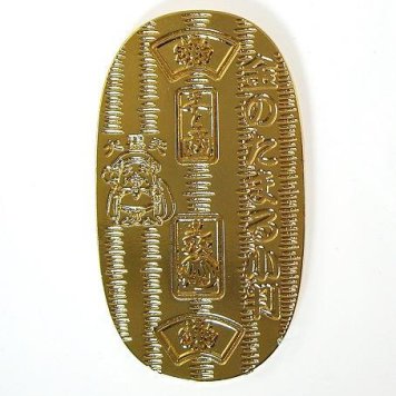 大黒天の小判【幸福と財宝をもたらすとされる福の神】【こばん】【サイズ　約3.6cm×6.3cm×0.2cm】【日本製】【縁起物】【金運招来】【開運】【風水】【パワーツール】