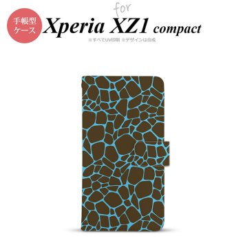 【手帳型 スマホ カバー ケース】【SO02K】【エクスペリア XZ1】手帳型 ケース SO-02K スマホ カバー Xperia XZ1 Compact エクスペリア キリン柄 青 nk-004s-so02k-dr747【メール便送料無料】