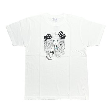 水森亜土 リボンファッション 半袖Tシャツ(M) ホワイト アパレル