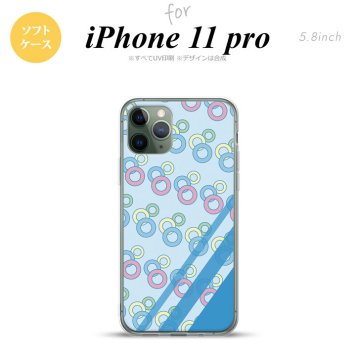 iPhone11Pro iPhone11 Pro スマホケース ソフトケース 丸 青 メンズ レディース nk-i11p-tp1663