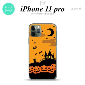 iPhone11Pro iPhone11 Pro スマホケース ハードケース ハロウィン 屋敷 オレンジ メンズ レディース nk-i11p-401