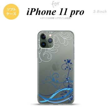 iPhone11Pro iPhone11 Pro スマホケース ソフトケース 草 ボタニカル 青 メンズ レディース nk-i11p-tp1624