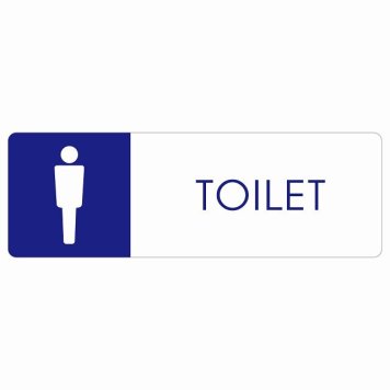 トイレ 案内 シール 男 A1 長方形 ドア 防水 屋内 屋外 サインステッカー ピクトサイン トイレマーク表示 案内 注意 施設 御手洗 TOILET おしゃれ シンプル 安全対策
