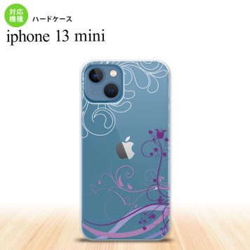 iPhone13mini iPhone13 mini ケース ハードケース 草 ボタニカル 紫  nk-i13m-1623
