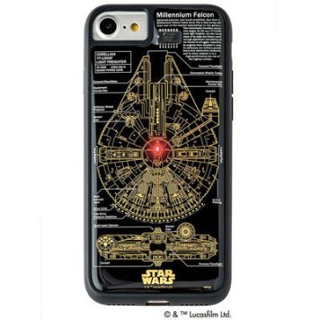 アイアップ 【メール便での発送商品】STAR WARS スター・ウォーズ グッズコレクション FLASH M-FALCON 基板アート iPhone 7/8ケース 黒 F7/8B