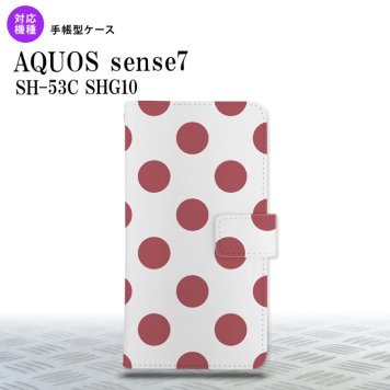 sense7 sense7 手帳型スマホケース カバー ドット 水玉 スモーク ピンク 2022年 11月発売 nk-004s-sens7-dr009