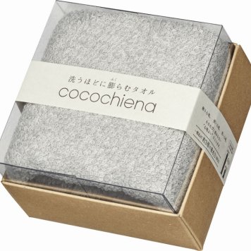 冬の贈り物ご挨拶  ココキューブフェイスタオル cocochiena グレー 約34×80cm
