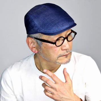帽子 ハンチング メンズ シナマイ 春夏 日本製 ミラショーン ハンチング帽 mila schon ハンチング帽子 紳士 大きいサイズ M L LL サイズ調整可 無地 シンプル リネンハンチング 涼しい 通気性 マニラ麻 ミラショーン イタリア ブランド 上品 / 紺 ネイビー 父の日