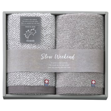 SLOW WEEKENDフェイスタオル2P ／タオル 日用品・ヘルスケア 敬老の日 プレゼント ギフト お祝い いつ 70代 80代 メッセージ おじい おばあ 祖父母 お彼岸 お供え 秋 2026 送料無料 ギフト プレゼント プチギフト 内祝い 快気祝い 出産祝い 結婚祝い 引出物 新築祝い お返し