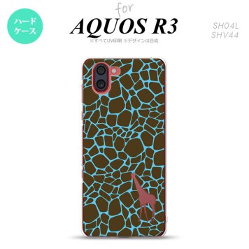 SH-04L SHV44 R3 AQUOS R3 スマホケース カバー キリン 影 青 nk-r3-417