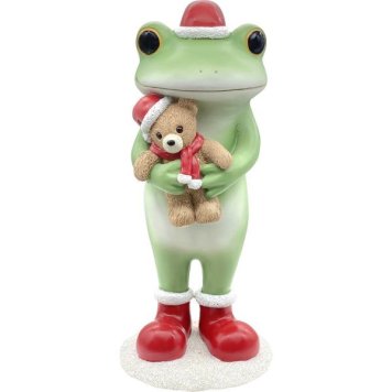 【ギフト対応無料】コポー クリスマス ガーデン テディベアとカエル ダイカイ Copeau(コポー) コポーシリーズ かえる カエル 置物 オブジェ ※送料無料(北海道・沖縄は除く)