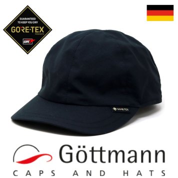 Gottmann キャップ 防水 メンズ ブランド オールシーズン 6方キャップ GORE-TEX 大きいサイズ 春 夏 秋 冬 ゴットマン 黒 ブラック 57cm 58cm 59cm 60cm 61cm 62cm 63cm 64cm ブルガリア製 父の日 プレゼント 帽子通販 男性 敬老の日