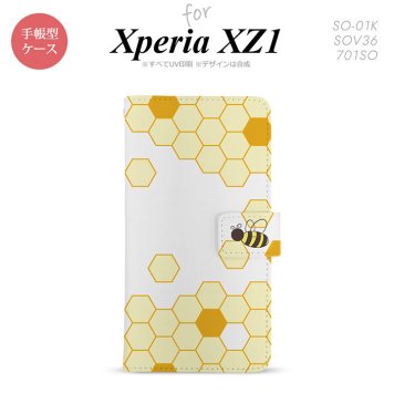 【手帳型 スマホ カバー ケース】【SO01K】【エクスペリア XZ1】手帳型 ケース SO-01K スマホ カバー Xperia XZ1 エクスペリア ハニー 薄黄 nk-004s-so01k-dr1689【メール便送料無料】