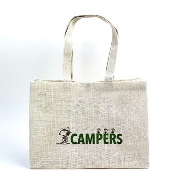 スヌーピー IP.グレンデジュート Peanuts CAMPERS 白 バッグ レジャー サマー アウトドア