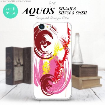 【SH04H】【スマホケース/スマホカバー】【アクオス ゼータ】SH04H スマホケース AQUOS ZETA SH04H カバー アクオス ゼータ アート 白×ピンク nk-sh04h-1263【メール便送料無料】