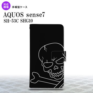 sense7 sense7 手帳型スマホケース カバー ドクロ 2022年 11月発売 nk-004s-sens7-dr516