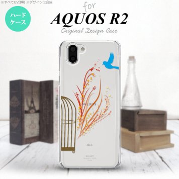 AQUOS R2 アクオス アール2 SH-03K SHV42 専用 スマホケース カバー ハードケース 青い鳥 赤 nk-r2-1294[スマホ,スマホケース,スマホカバー,ケース,カバー,ジャケット]
